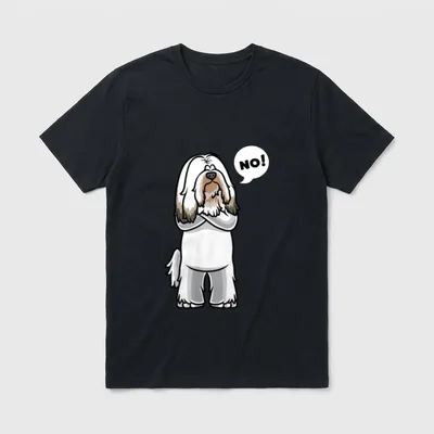 Sturer Tibet Terrier Hund T-Shirt – Klassisches T-Shirt in Schwarz