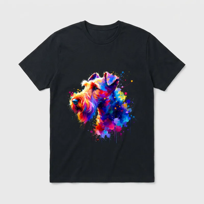 Splash Art Irish Terrier T-Shirt – Klassisches T-Shirt in Schwarz