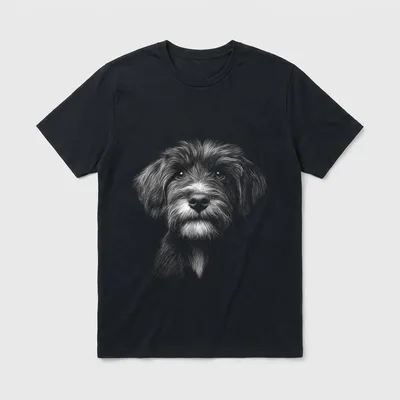 Tibetan Terrier Hund Grafik T-Shirt – Klassisches T-Shirt in Schwarz