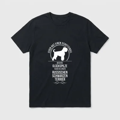 Russischer Schwarzer Terrier Schutzengel T-Shirt – Klassisches T-Shirt in Schwarz