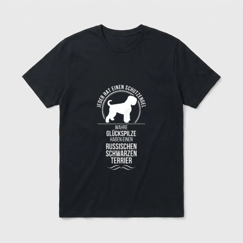 Russischer Schwarzer Terrier Schutzengel T-Shirt – Klassisches T-Shirt in Schwarz