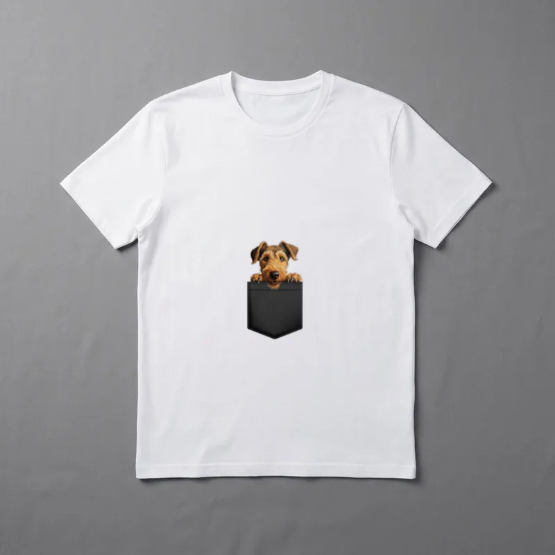 Lustiger Welsh Terrier Welpe T-Shirt – Klassisches T-Shirt in Schwarz