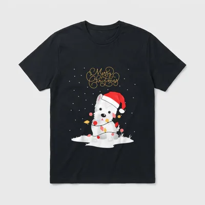 Xmas Westi Frohe Weihnachten T-Shirt – Klassisches T-Shirt in Schwarz