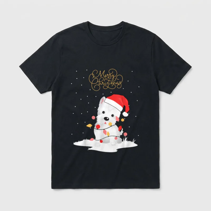 Xmas Westi Frohe Weihnachten T-Shirt – Klassisches T-Shirt in Schwarz