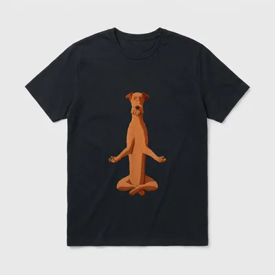 Yoga Hund Irish Terrier T-Shirt – Klassisches T-Shirt in Schwarz