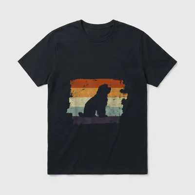 Tibet Terrier Hund Retro Weitere Terrier T-Shirt – Klassisches T-Shirt in Schwarz