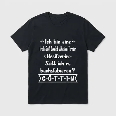 Irish Soft Coated Wheaten Terrier T-Shirt – Klassisches T-Shirt in Schwarz