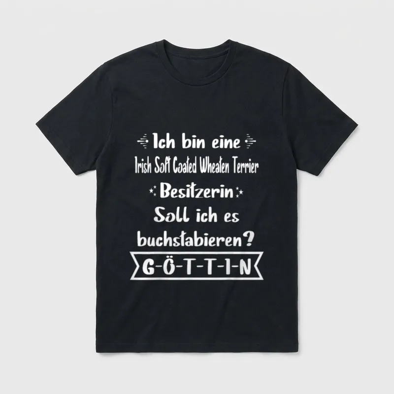 Irish Soft Coated Wheaten Terrier T-Shirt – Klassisches T-Shirt in Schwarz