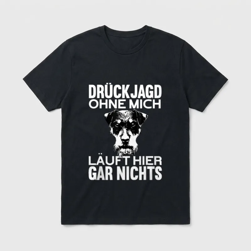Drückjagd Ohne mich läuft T-Shirt – Klassisches T-Shirt in Schwarz