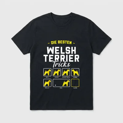 Welsh Terrier Hund Lustiges Hundehalter T-Shirt – Klassisches T-Shirt in Schwarz