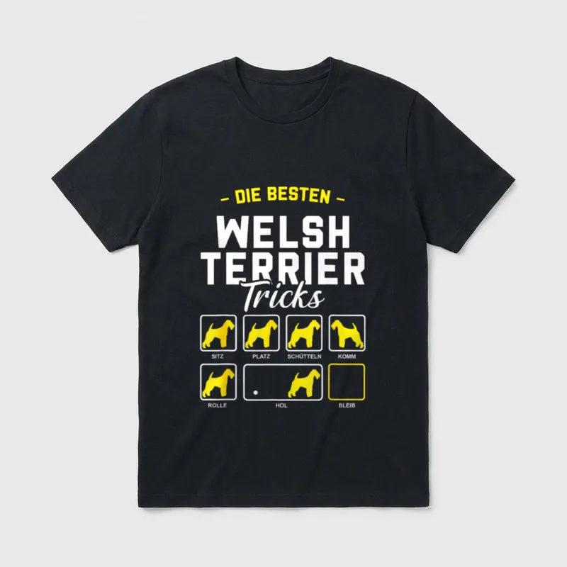 Welsh Terrier Hund Lustiges Hundehalter T-Shirt – Klassisches T-Shirt in Schwarz