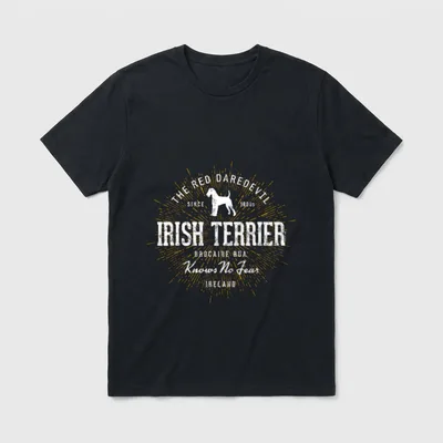 Retro Irischer Terrier Vintage T-Shirt – Klassisches T-Shirt in Schwarz