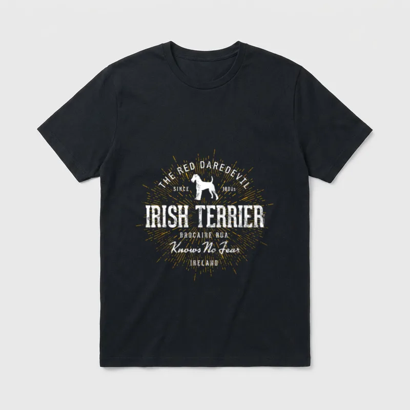 Retro Irischer Terrier Vintage T-Shirt – Klassisches T-Shirt in Schwarz