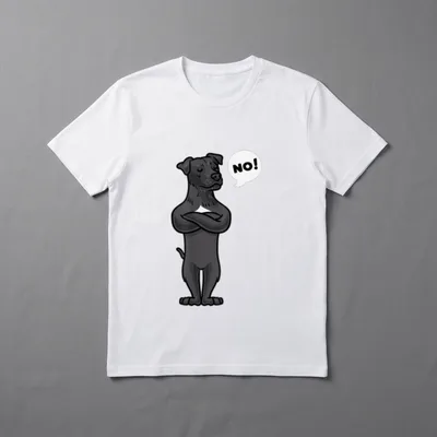 Sturer Patterdale Terrier Hund T-Shirt – Klassisches T-Shirt in Schwarz