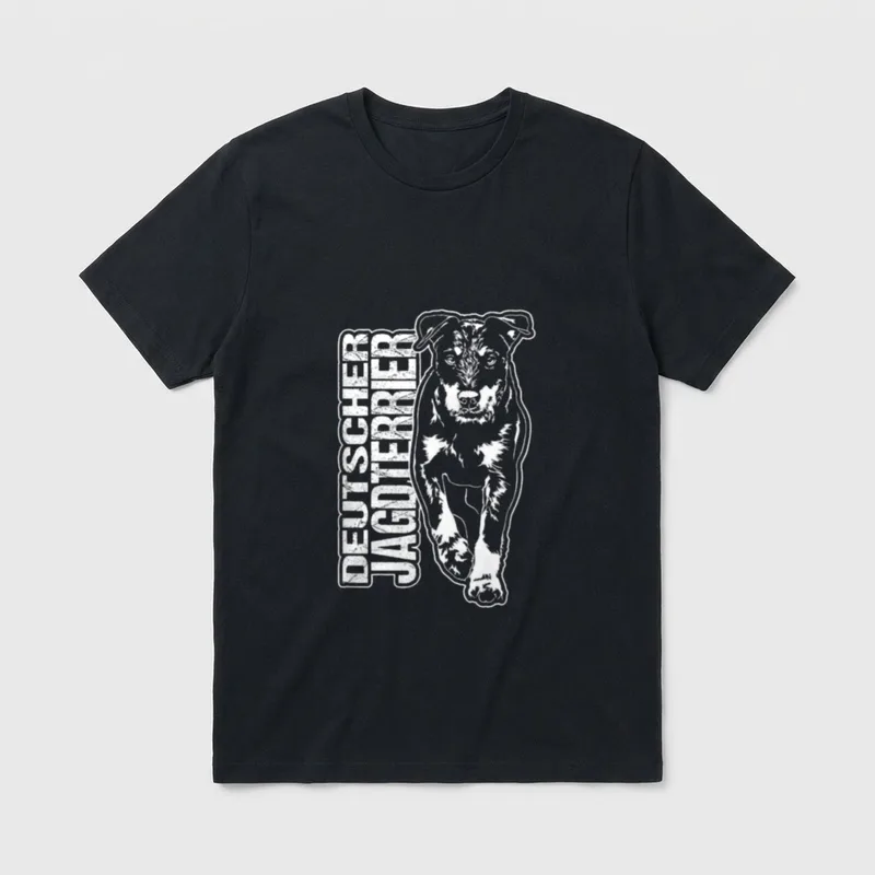 Deutscher Jagdterrier Portrait Jagdhund T-Shirt – Klassisches T-Shirt in Schwarz