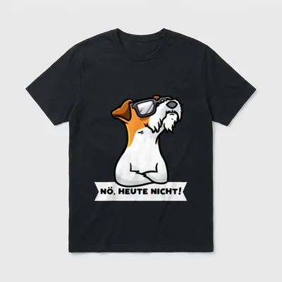 Sturer Foxterrier Drahthaar Hund T-Shirt – Klassisches T-Shirt in Schwarz