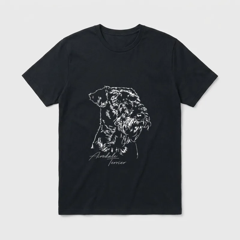 Airedale Terrier Hund Hunde fun T-Shirt – Klassisches T-Shirt in Schwarz