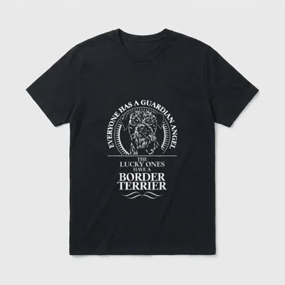 Border Terrier Guardian Hund T-Shirt – Klassisches T-Shirt in Schwarz