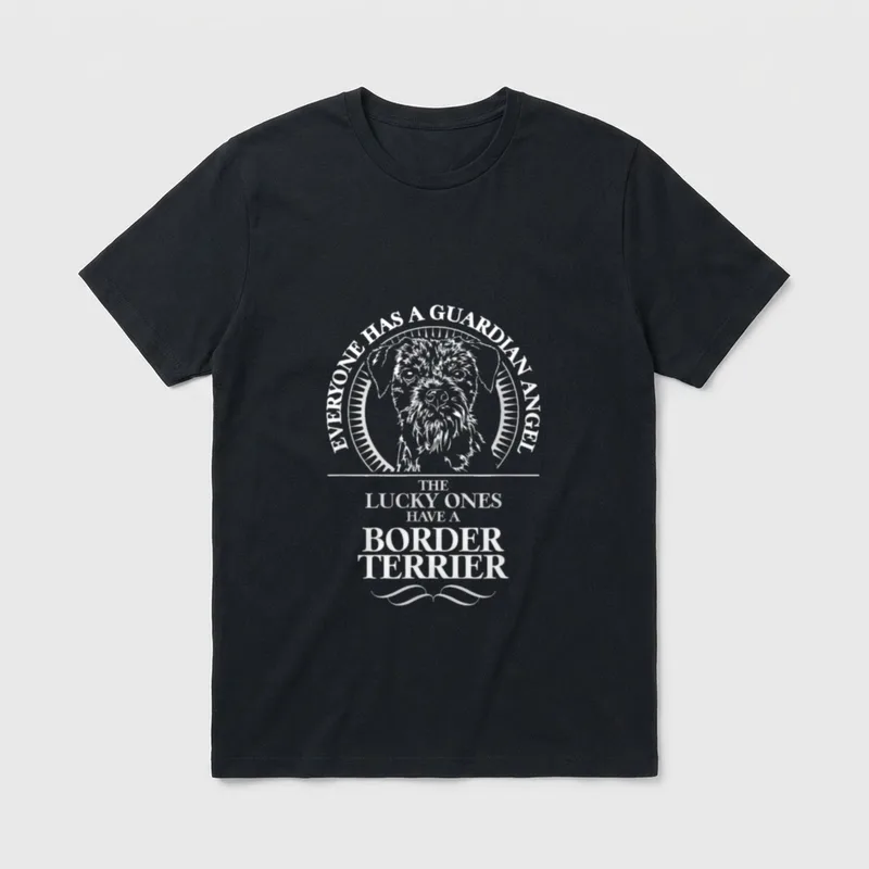 Border Terrier Guardian Hund T-Shirt – Klassisches T-Shirt in Schwarz