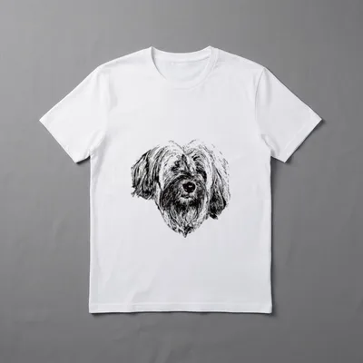 Tibetan Terrier Tibet-Terrier Weihnachts T-Shirt – Klassisches T-Shirt in Schwarz