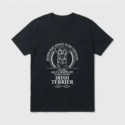Irish Terrier Schutzengel Hunde T-Shirt – Klassisches T-Shirt in Schwarz