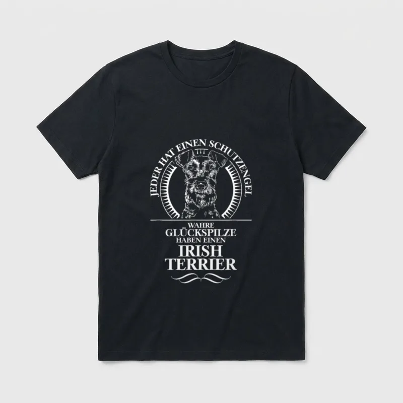 Irish Terrier Schutzengel Hunde T-Shirt – Klassisches T-Shirt in Schwarz