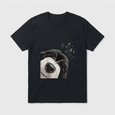 Lustiges Neugieriger Hund Tibet T-Shirt – Klassisches T-Shirt in Schwarz