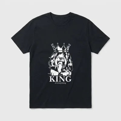 Lustiger Tibet Terrier King T-Shirt – Klassisches T-Shirt in Schwarz