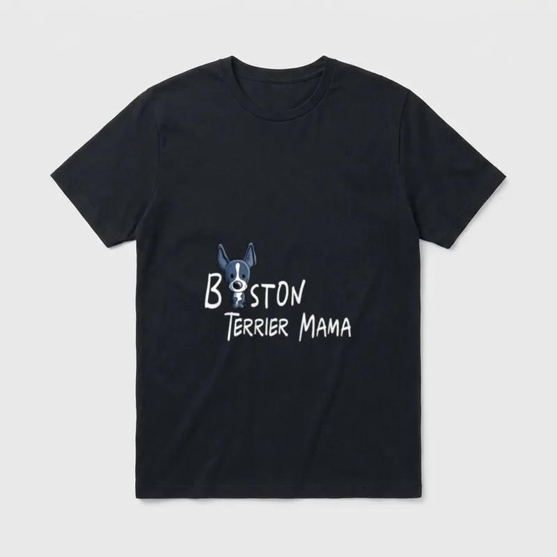 Boston Terrier Mama T T-Shirt – Klassisches T-Shirt in Schwarz
