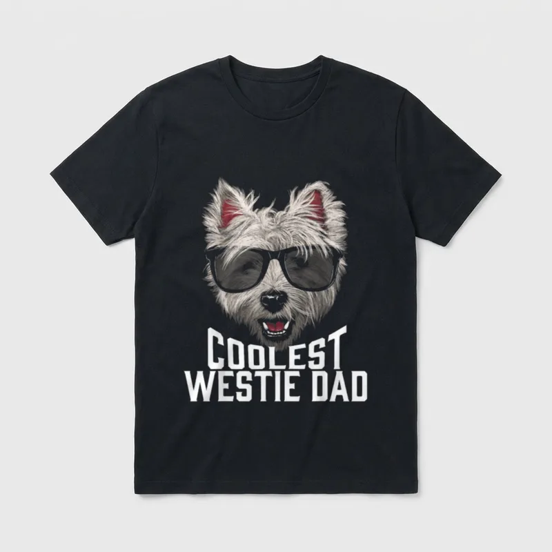 Coolest Westie Dad West T-Shirt – Klassisches T-Shirt in Schwarz