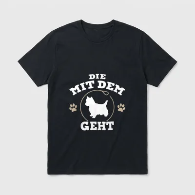 Die mit dem West T-Shirt – Klassisches T-Shirt in Schwarz