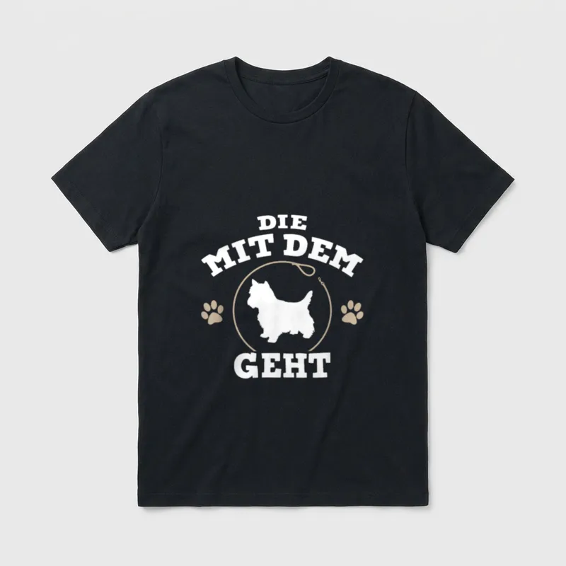 Die mit dem West T-Shirt – Klassisches T-Shirt in Schwarz