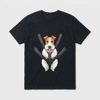 Foxterrier Drahthaar Hund T-Shirt – Klassisches T-Shirt in Schwarz