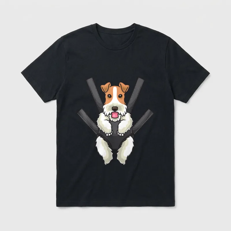 Foxterrier Drahthaar Hund T-Shirt – Klassisches T-Shirt in Schwarz