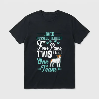 Jack Russel Terrier 4 Pfoten T-Shirt – Klassisches T-Shirt in Schwarz