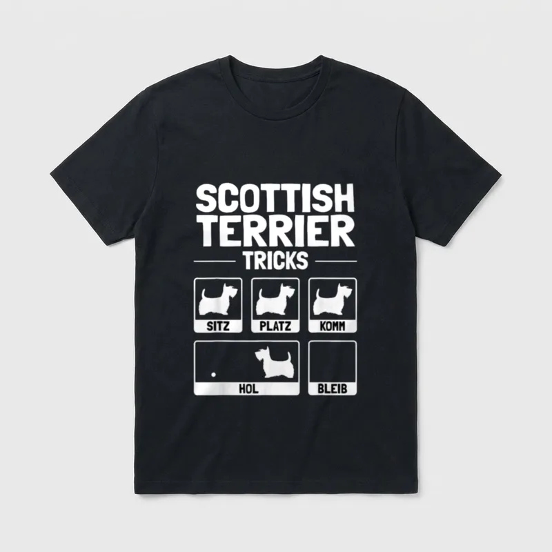 Lustiges Scottish Terrier Hund T-Shirt – Klassisches T-Shirt in Schwarz