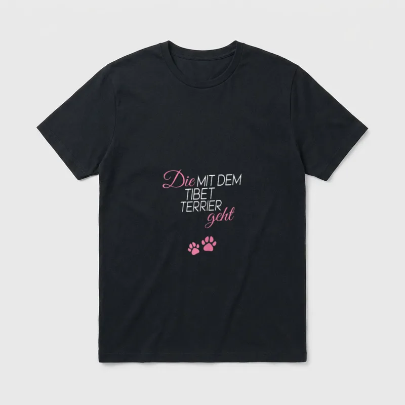 Die mit dem Tibet T-Shirt – Klassisches T-Shirt in Schwarz