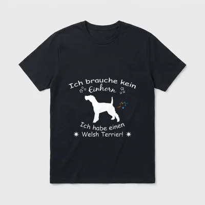 Welsh Terrier Welsh Terrier Hund T-Shirt – Klassisches T-Shirt in Schwarz