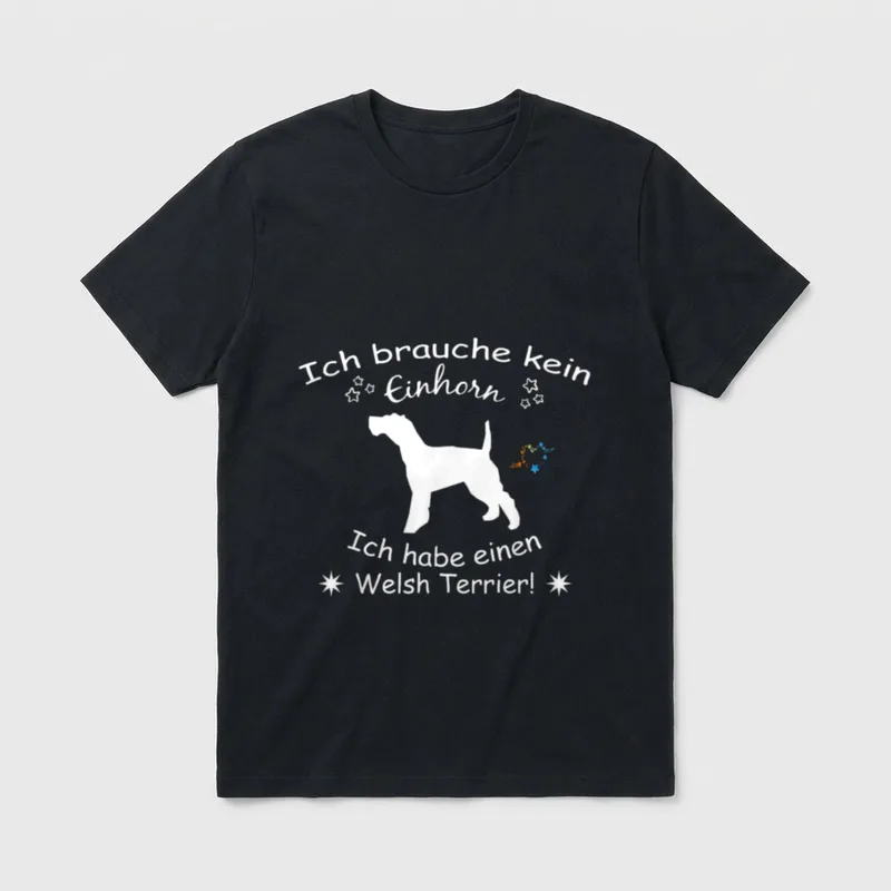 Welsh Terrier Welsh Terrier Hund T-Shirt – Klassisches T-Shirt in Schwarz