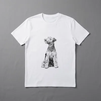 Sitzinder Hund Welsh Terrier T-Shirt – Klassisches T-Shirt in Schwarz
