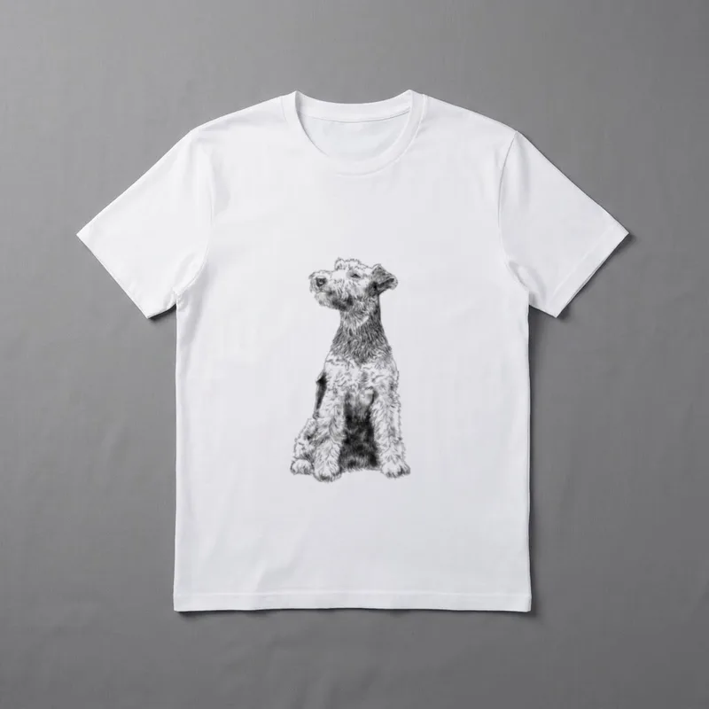 Sitzinder Hund Welsh Terrier T-Shirt – Klassisches T-Shirt in Schwarz