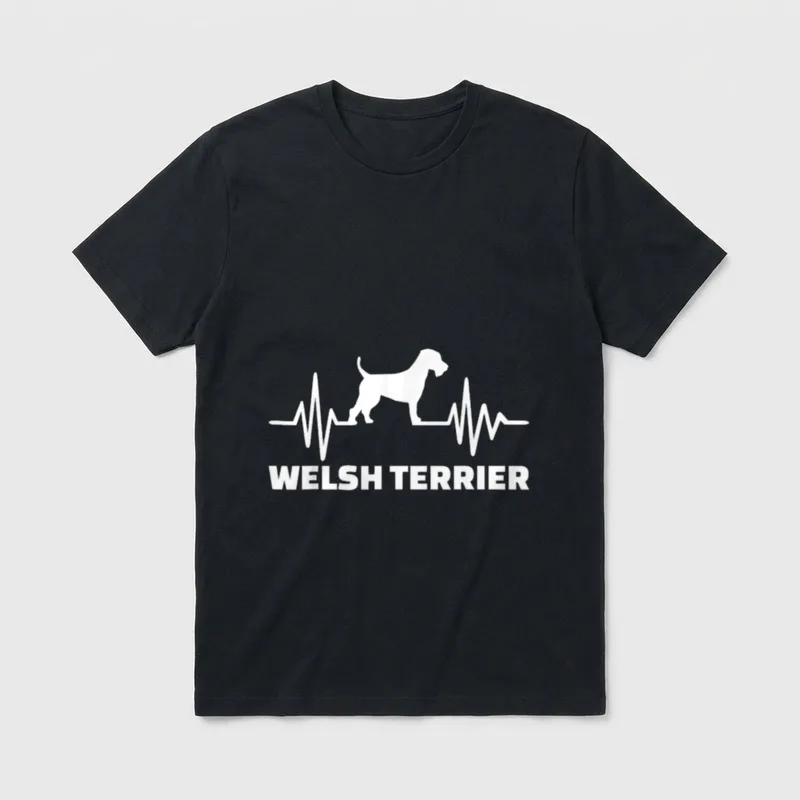 Welsh Terrier Weitere Terrier T-Shirt – Klassisches T-Shirt in Schwarz