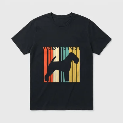 Welsh Terrier Welsh Terrier Dog T-Shirt – Klassisches T-Shirt in Schwarz