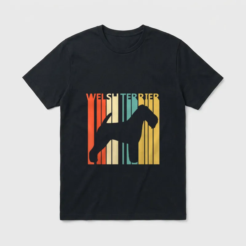 Welsh Terrier Welsh Terrier Dog T-Shirt – Klassisches T-Shirt in Schwarz