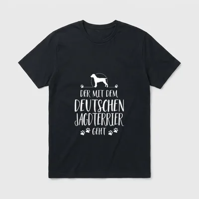 Der mit dem Deutschen Weitere Terrier T-Shirt – Klassisches T-Shirt in Schwarz