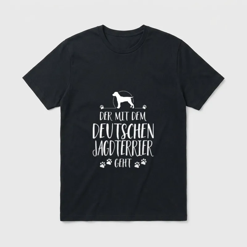 Der mit dem Deutschen Weitere Terrier T-Shirt – Klassisches T-Shirt in Schwarz