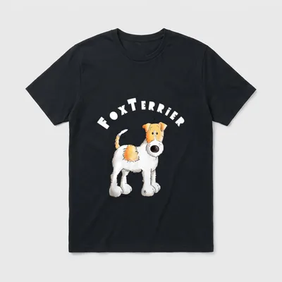 Fun Foxterrier I Hunde T-Shirt – Klassisches T-Shirt in Schwarz