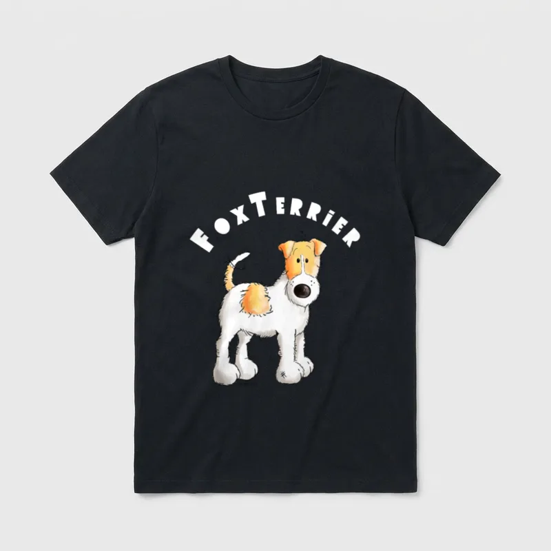 Fun Foxterrier I Hunde T-Shirt – Klassisches T-Shirt in Schwarz