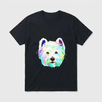 Hund West Highland White T-Shirt – Klassisches T-Shirt in Schwarz