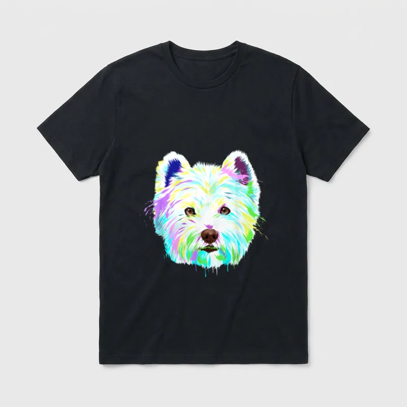 Hund West Highland White T-Shirt – Klassisches T-Shirt in Schwarz
